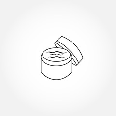 cosmetic cream line icon. skin cream isolated line icon