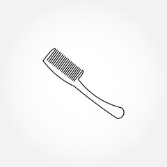 Comb line icon. Hair Comb isolated line icon