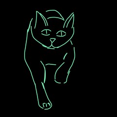vector illustration of black cat