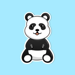 Obraz na płótnie Canvas Panda vector illustration sticker design