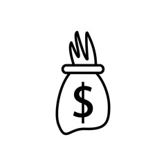 money bag icon vector design template
