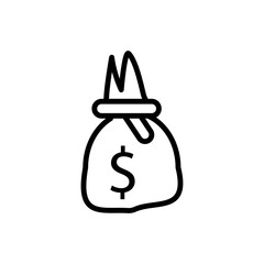 money bag icon vector design template