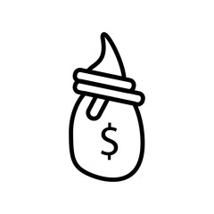 money bag icon vector design template