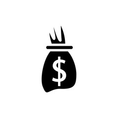 money bag icon vector design template