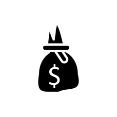 money bag icon vector design template