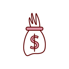 money bag icon vector design template