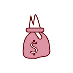 money bag icon vector design template