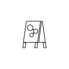 Share sign on board. Public share icon. Line design style.