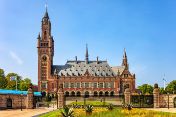 Peace Palace in Hague City In Holland, Netherlands