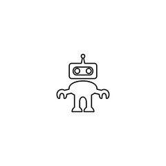 Chatbot icon in trendy line style. Artificial intelligence sign.
