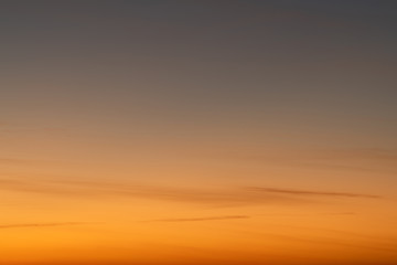 Sky gradient from blue to orange sunset