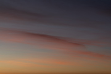 Sky gradient from blue to orange sunset