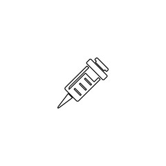 Vaccination icon. Injection syringe and antibiotic symbol. Treatment sign. Healthcare, medical concept.
