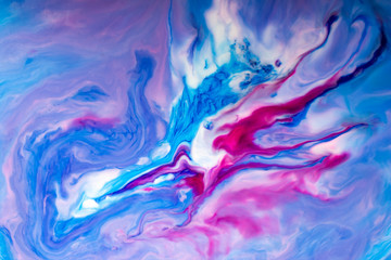 Oil Paint Pattern. Abstract blue and purple paint.