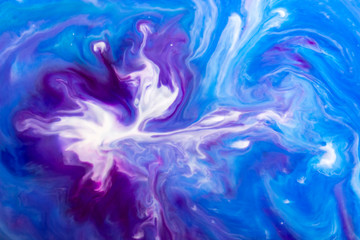 Fototapeta na wymiar Original hand made painting.Abstract blue and purple.