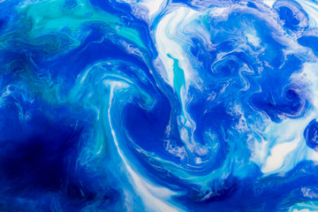 Abstract ocean. Abstract blue and white paint background.
