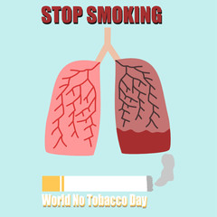 World No Tobacco Day is observed around the world every year on 31 May.Stop smoking campaign.Smoking also can destroy your lungs.
