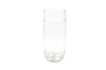 water glass on a white background with clipping path.