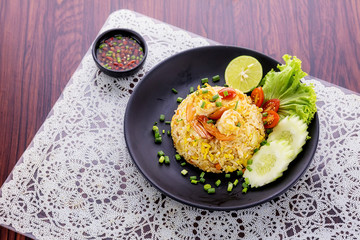 Fried rice with prawn