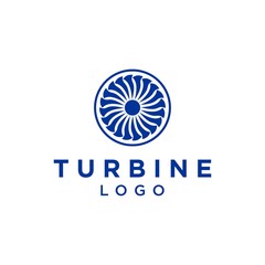 jet turbine logo design vector illustration of airplane machine