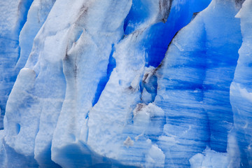 Close up View to the Grey Glacier, the Southern Patagonian Ice Field, near the Cordillera del Paine, Chile
