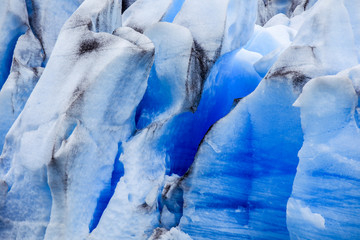 Close up View to the Grey Glacier, the Southern Patagonian Ice Field, near the Cordillera del Paine, Chile