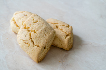 Homemade Moroccan Festive Ghriba Bahla Cookies Biscuits.