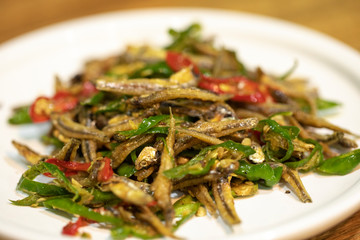 Taiwanese Food Traditional Snack Dried Bean Dried Fried Fish