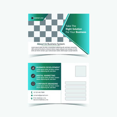 Awesome business post card design template vector print ready file for company