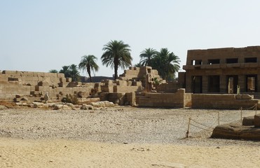 View of Karnak Temple at Luxor in Egypt, one of largest temple complexes in the world.