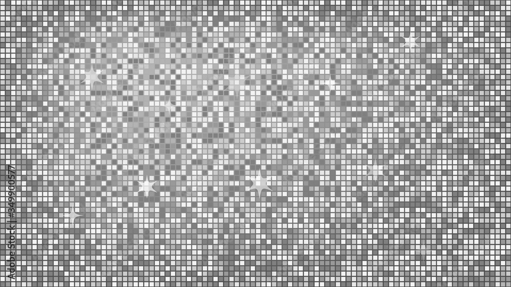 Aufkleber abstract background silver mosaic. background foil metallic texture. festive vector illustration. mi