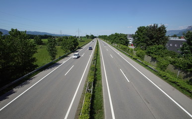 View of the A14 highway in Vorarlberg