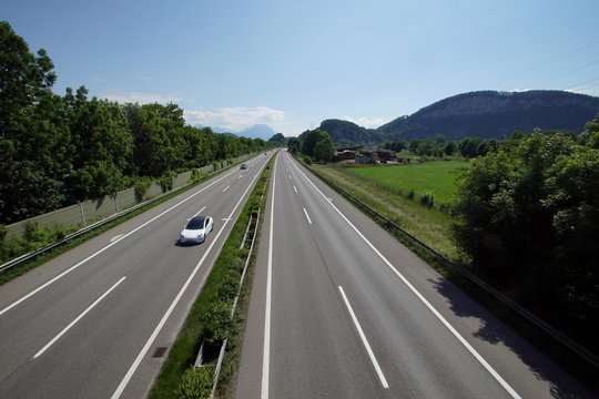 View of the A14 highway in Vorarlberg