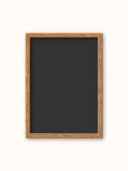 Fototapeta premium Realistic wood picture frame isolated on white background. Frame for your presentations.