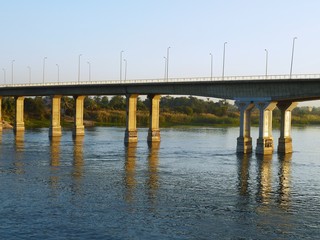 Fototapeta premium Bridge over the NIle river, near Luxor in Egypt.