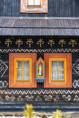 Painted folk house, UNESCO village Cicmany in Slovakia