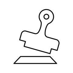 Accepted, approved, stamp outline icon