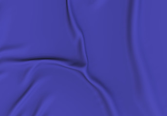 Blue wrinkled fabric, 3d rendering.