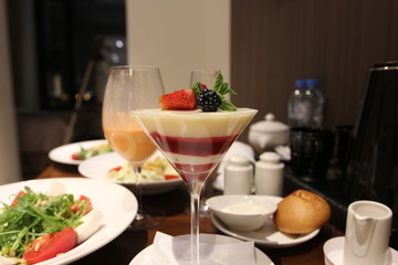 breakfast on a table