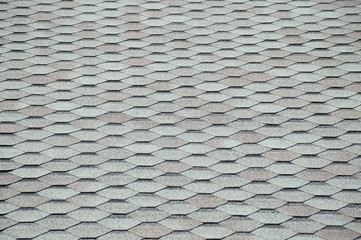gray bituminous roof tiles background