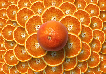 Orange Texture Top View Background Pyramid