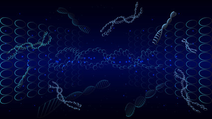 DNA molecules for Hi-tec interface white abstract digital technology ,vector illustration