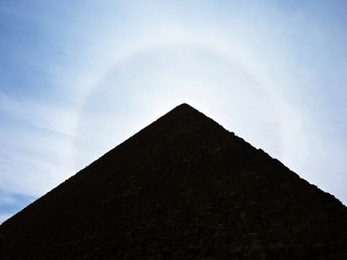 The Great Pyramid of Giza, Egypt, also known as the Pyramid of Khufu or the Pyramid of Cheops, is...