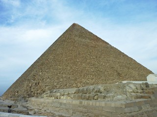 The Great Pyramid of Giza, Egypt, also known as the Pyramid of Khufu or the Pyramid of Cheops, is...