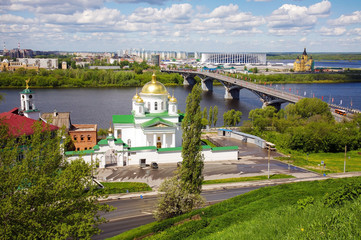 Spring panorama of Nizhny Novgorod