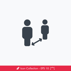 Physical / Social Distancing Icon / Vector