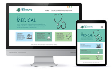 Healthcare and Medical User Interface Design for Web Site and Mobile App. 