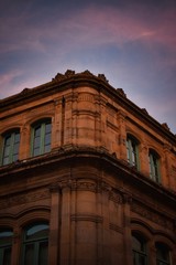 Obraz premium Vigo architecture at sunset.