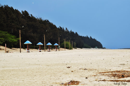Bakkhali sea beach, west bengal, india, at 12 noon, 12th march, 2018