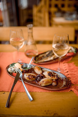 Cafe seafood Budva Old Town Montenegro trip journey travel spring summer recreation